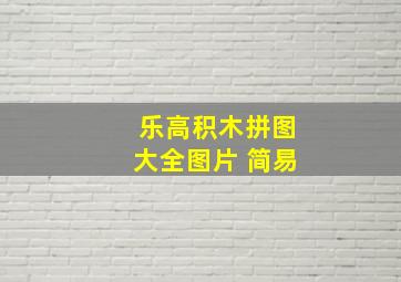 乐高积木拼图大全图片 简易